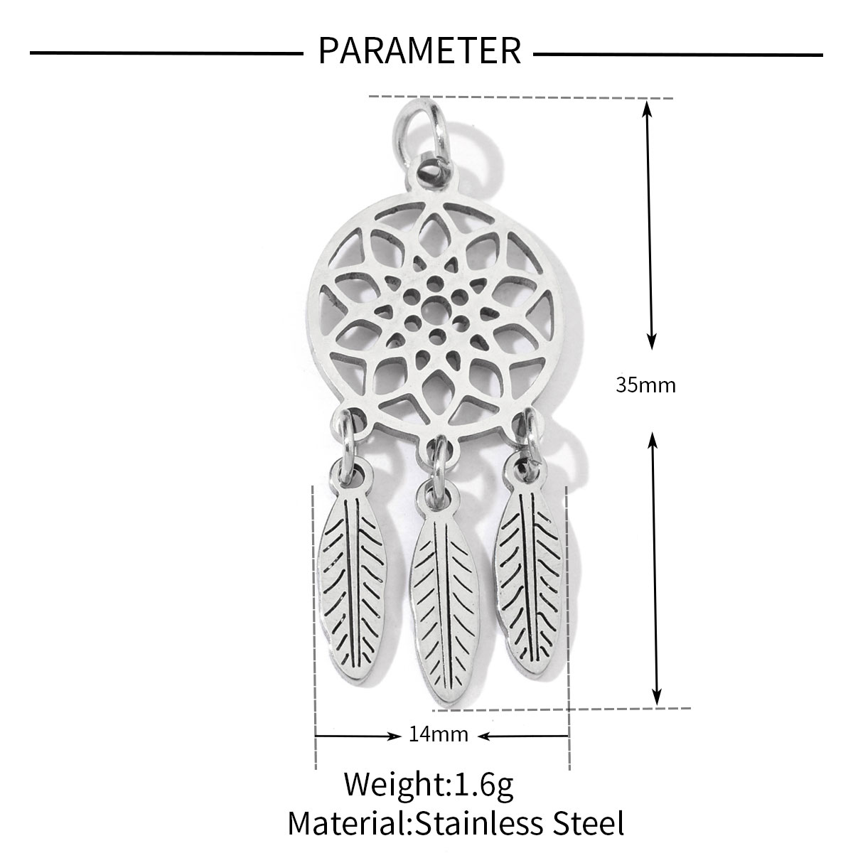 20 PCS/Package 201 Stainless Steel 18K Gold Plated Elephant Leaves Wings Polished Pendant Bracelets display picture 9