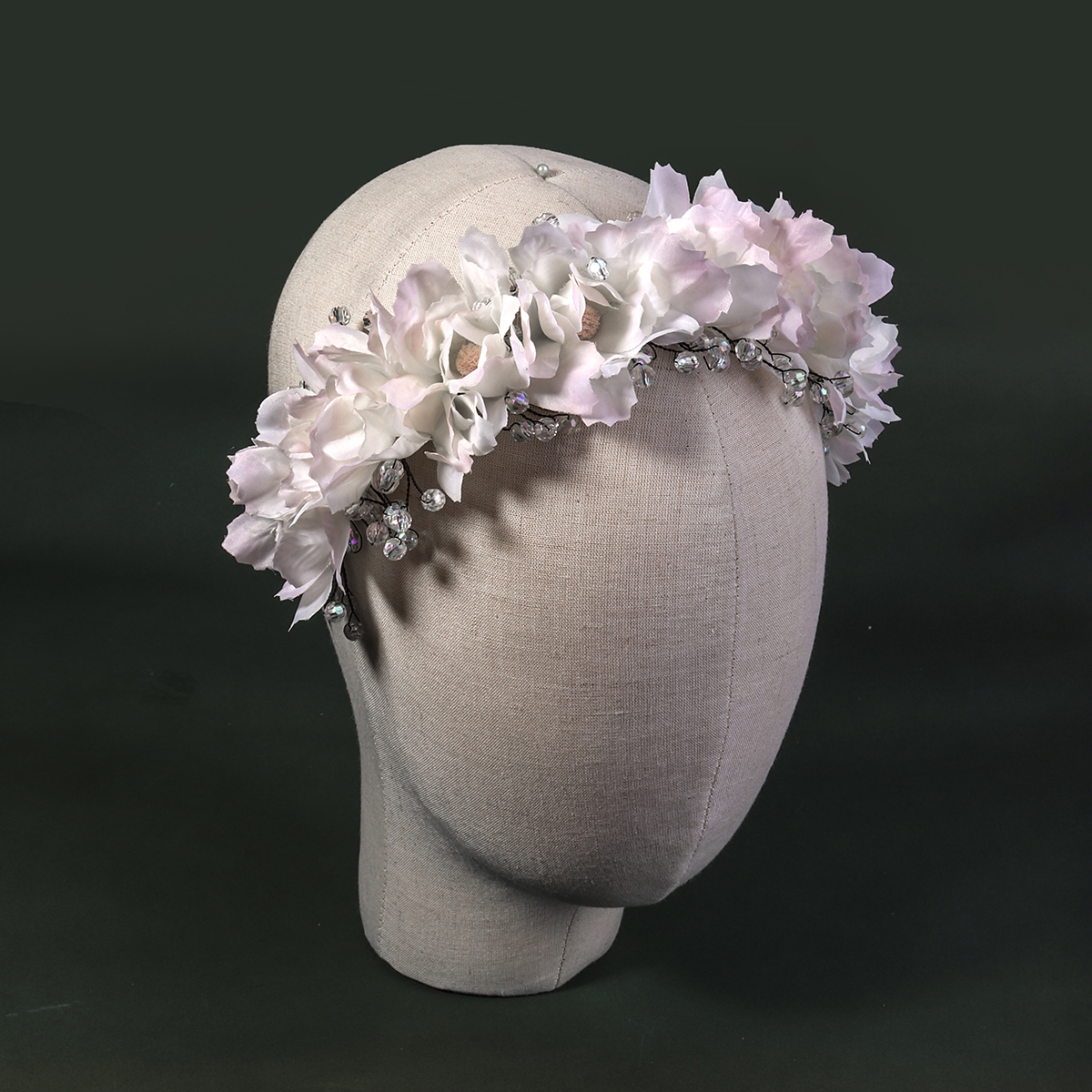 Frau Hochzeit Süss Blume Künstlicher Kristall Tuch Perlen Blumen Haarband display picture 6