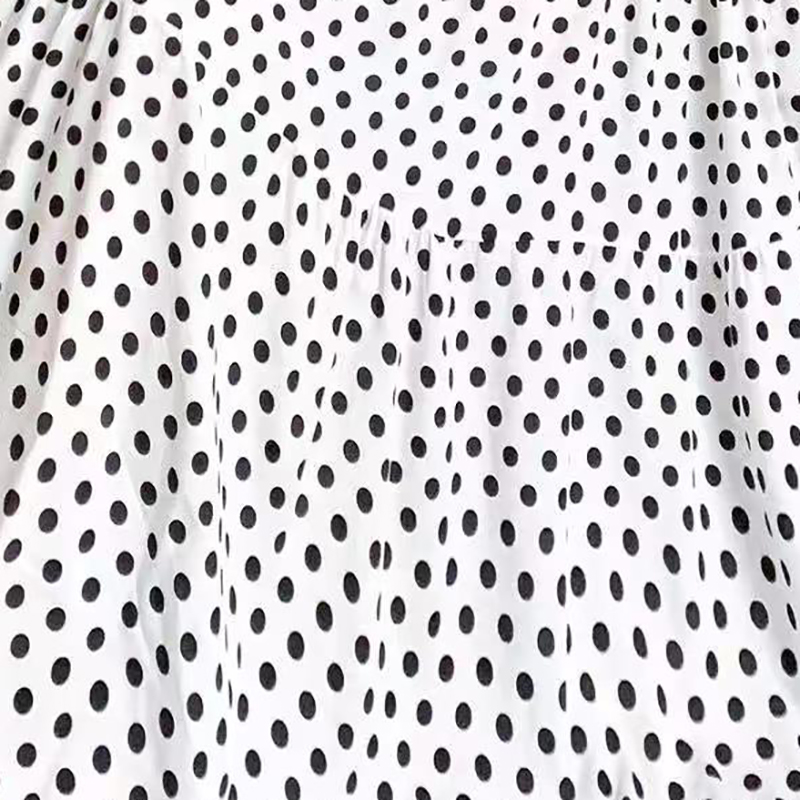 Women's Tea Dress Casual Elegant Boat Neck Elastic Waist Hollow Out Short Sleeve Polka Dots Midi Dress Casual Outdoor Daily display picture 6