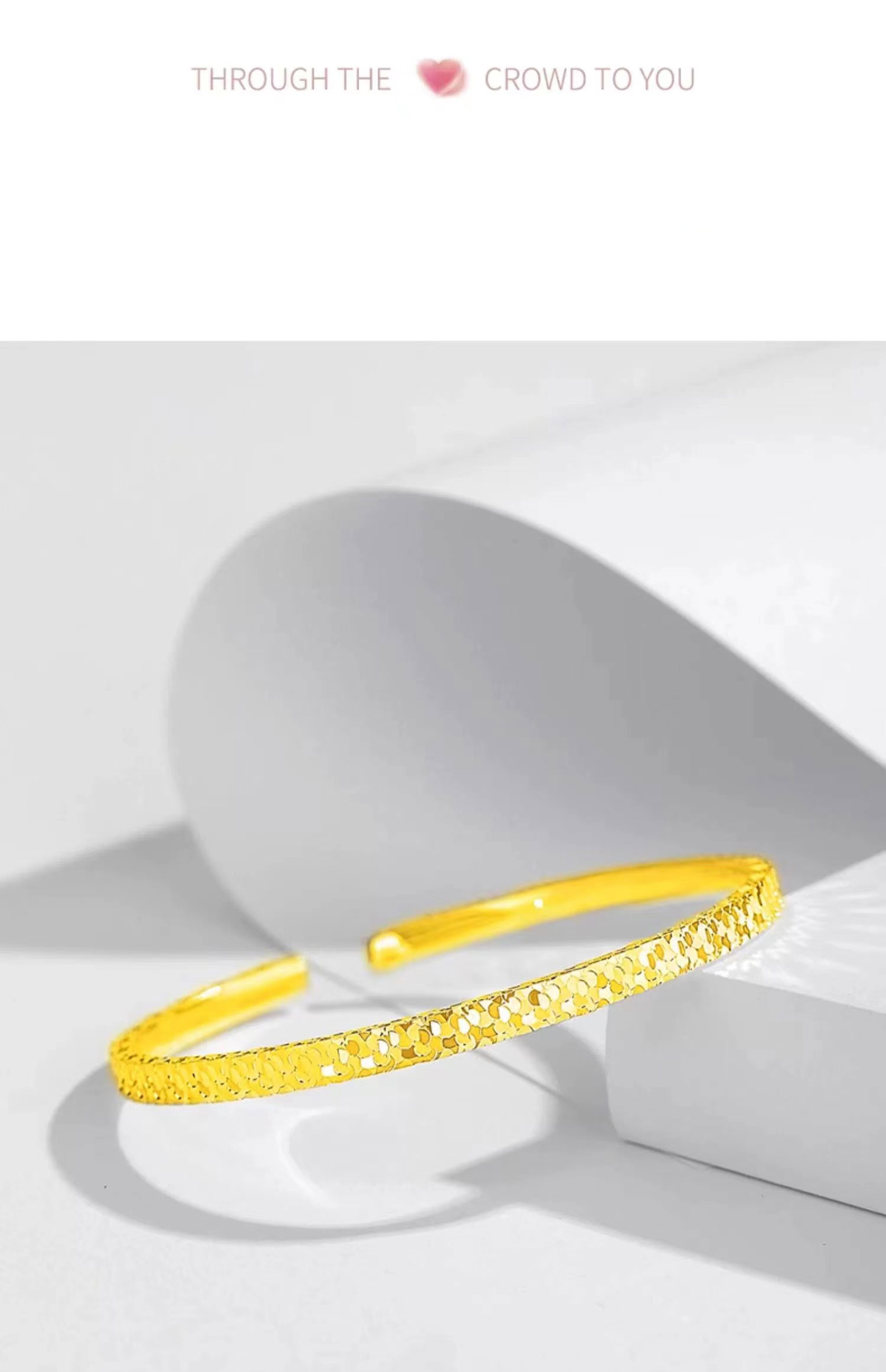 Brass 18K Gold Plated White Gold Plated Elegant Simple Style Indentation Polishing Plating Round Dots Oval Bangle display picture 2