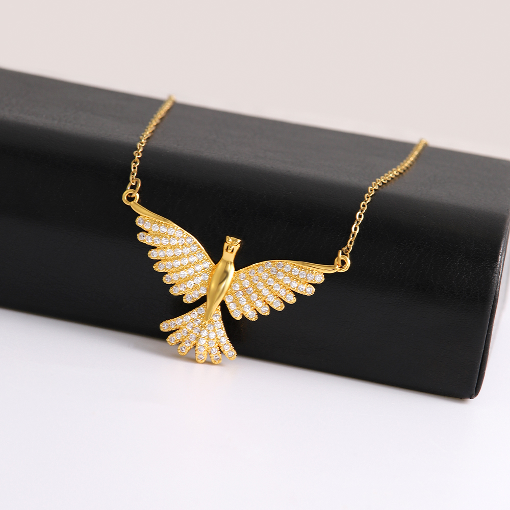 304 Stainless Steel Copper 18K Gold Plated Elegant Sweet Simple Style Plating Inlay Animal Eagle Butterfly Zircon Jewelry Set display picture 10