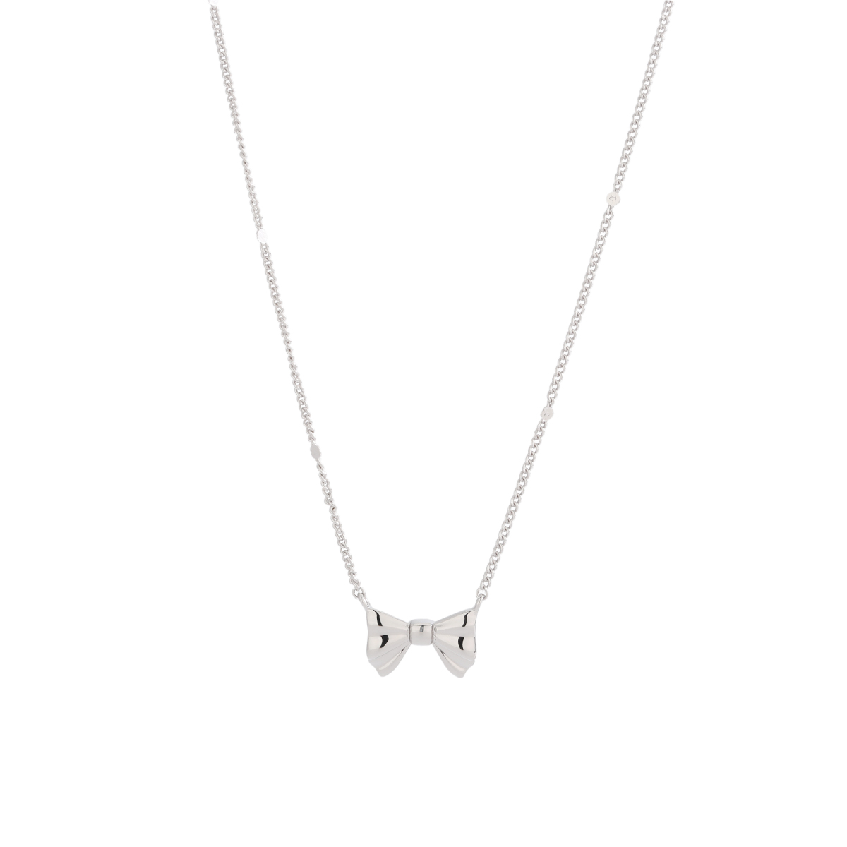 Sterling Silver 14K Gold Plated Simple Style Classic Style Plating Bow Knot Pendant Necklace display picture 1