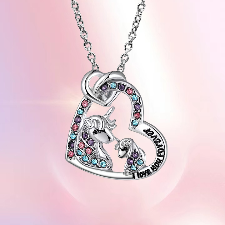 Artistic Animal Unicorn Alloy Plating Inlay Rhinestones Gold Plated Silver Plated Women's Pendant Necklace display picture 1