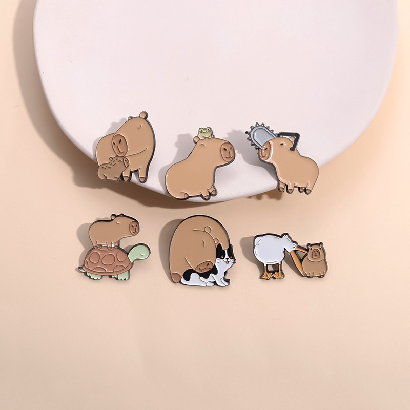 Cartoon Style Cute Cowboy Style Animal Alloy Stamping Stoving Varnish Plating Unisex Brooches display picture 3