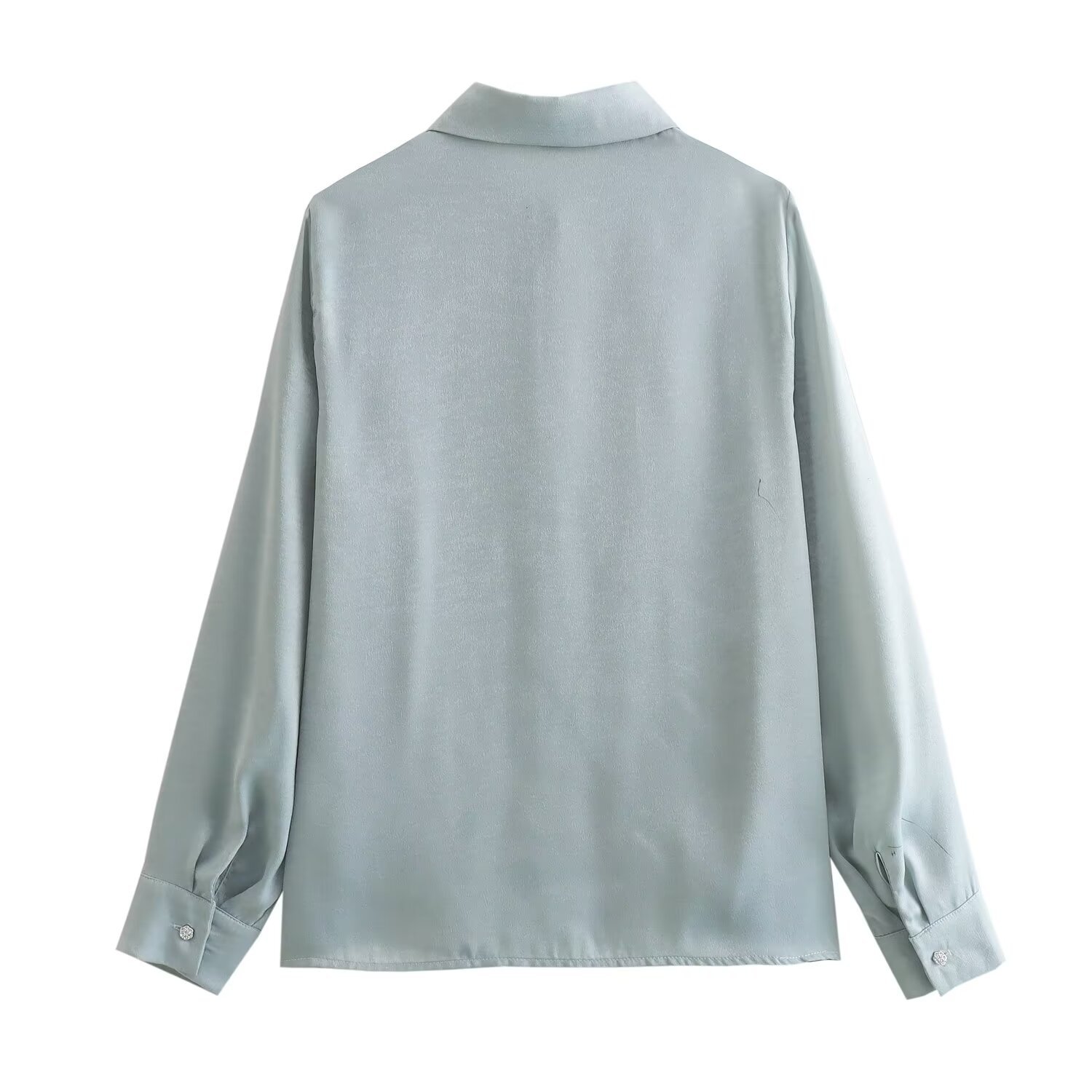 Women's Blouse Long Sleeve Blouses Pocket Simple Style Solid Color display picture 2