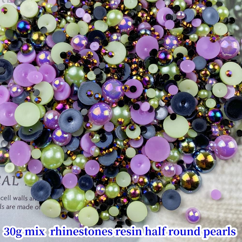 1 Set Resin Rhinestone Round Beads display picture 6