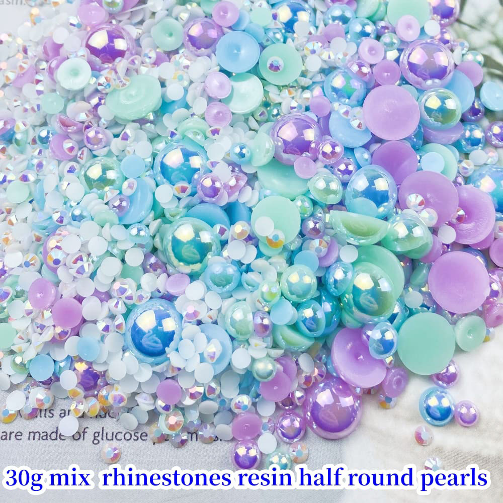 1 Set Resin Rhinestone Round Beads display picture 3