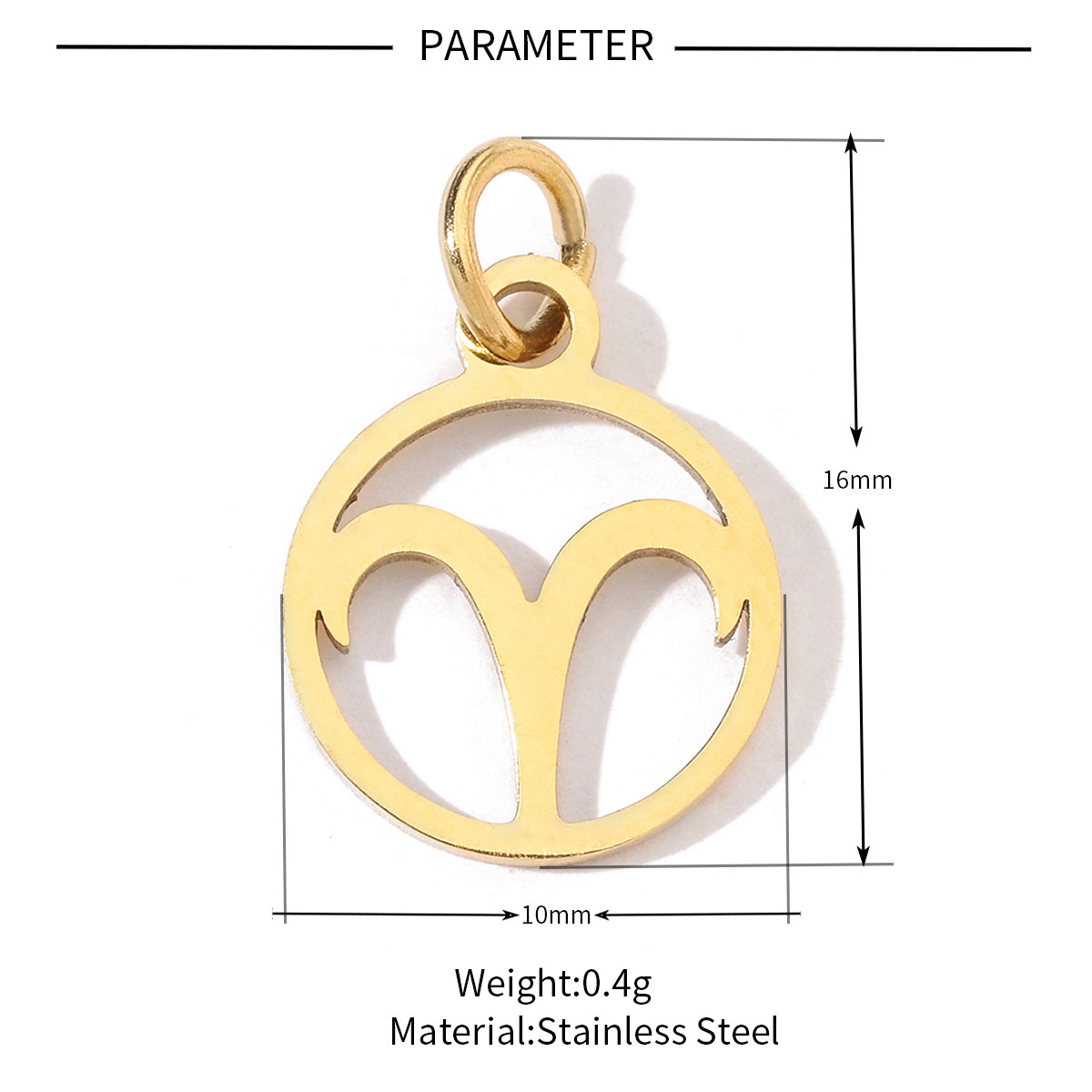 20 Stück/Paket 201 Edelstahl 18 Karat Vergoldet Geometrisch Poliert Anhänger display picture 3