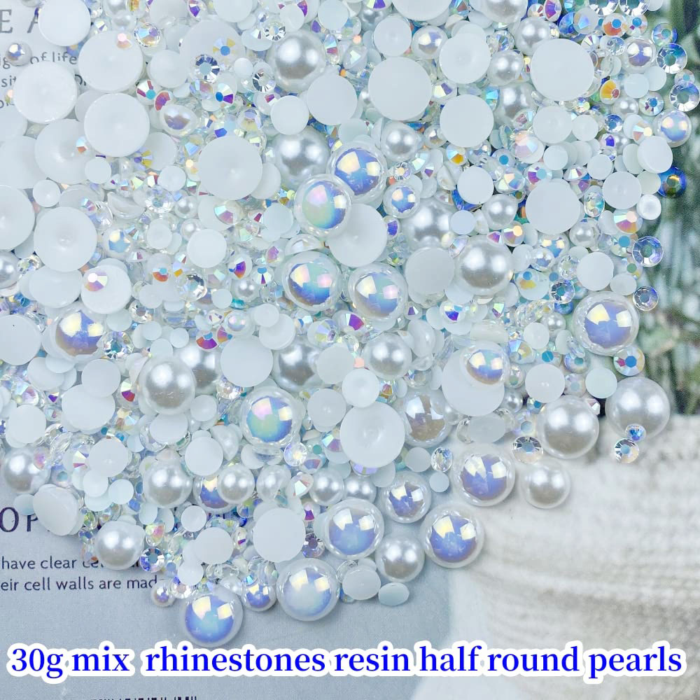 1 Set Resin Rhinestone Round Beads display picture 1