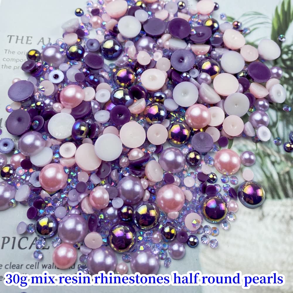 1 Set Resin Rhinestone Round Beads display picture 2