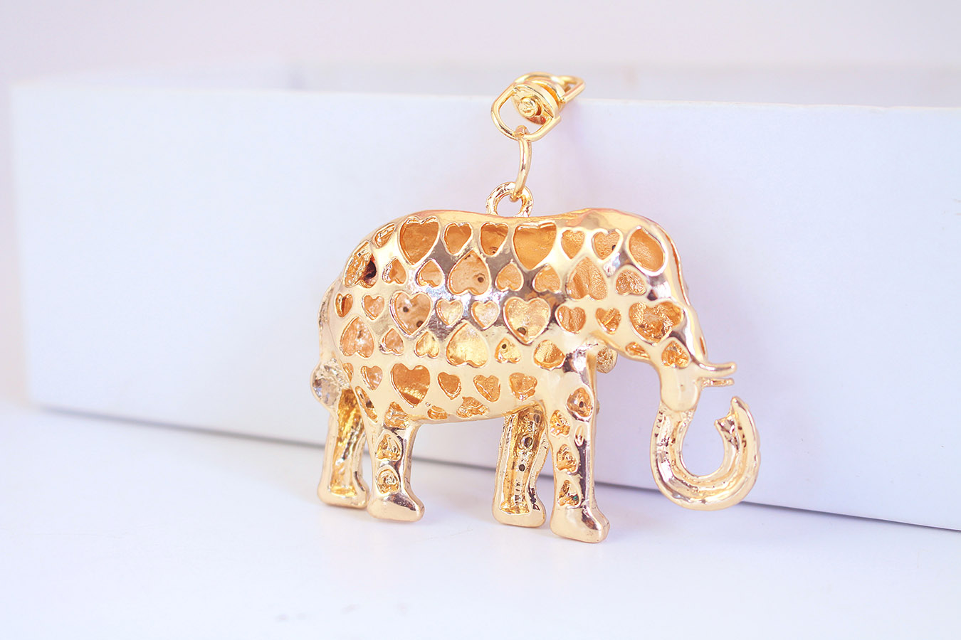 Cute Basic Elephant Alloy Rhinestone Plating Unisex Keychain display picture 4