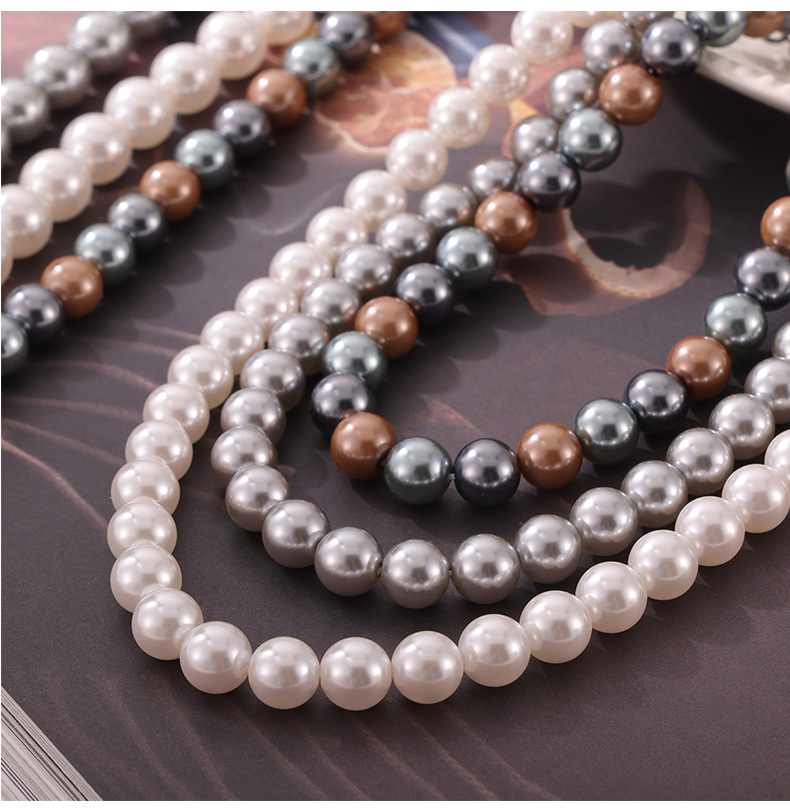 Elegant Classic Style Korean Style Round Artificial Pearl Imitation Pearl Beaded Women's Necklace display picture 4