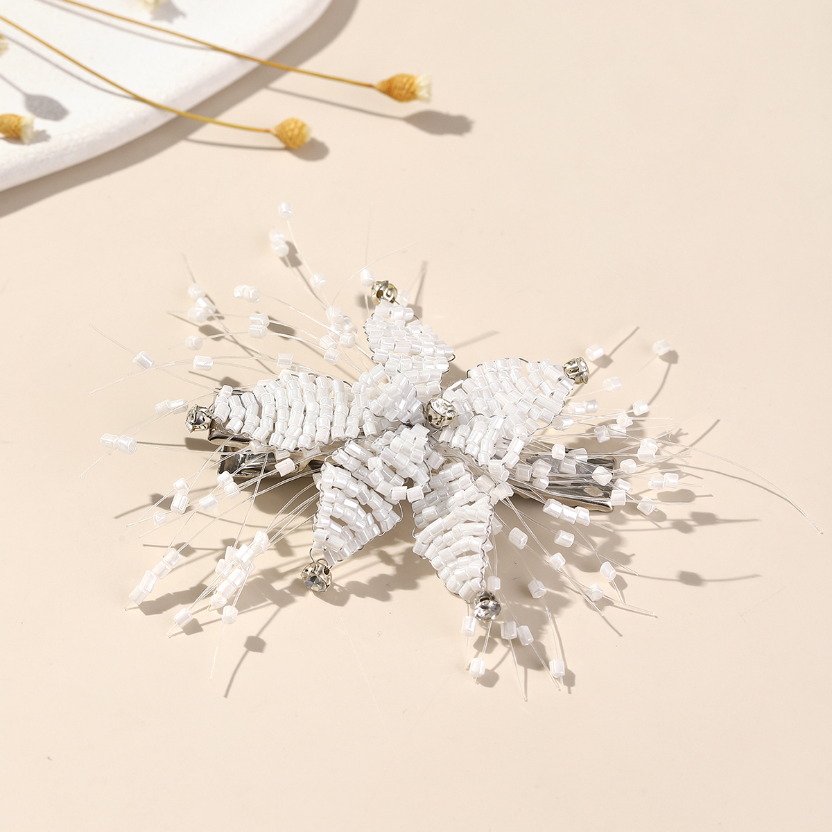 Women's Elegant Bridal Streetwear Flower Artificial Crystal Beaded Hair Clip display picture 5