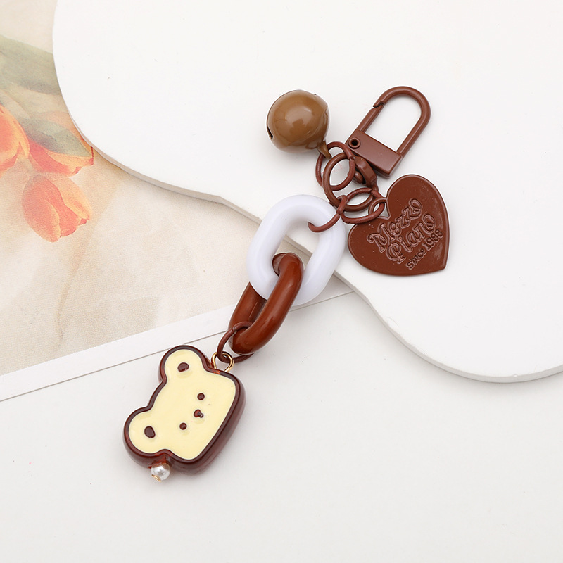 Cartoon Style Cute Sweet Candy Flower Duck Arylic Bag Pendant Keychain display picture 2
