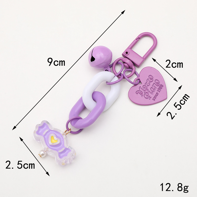 Cartoon Style Cute Sweet Candy Flower Duck Arylic Bag Pendant Keychain display picture 5