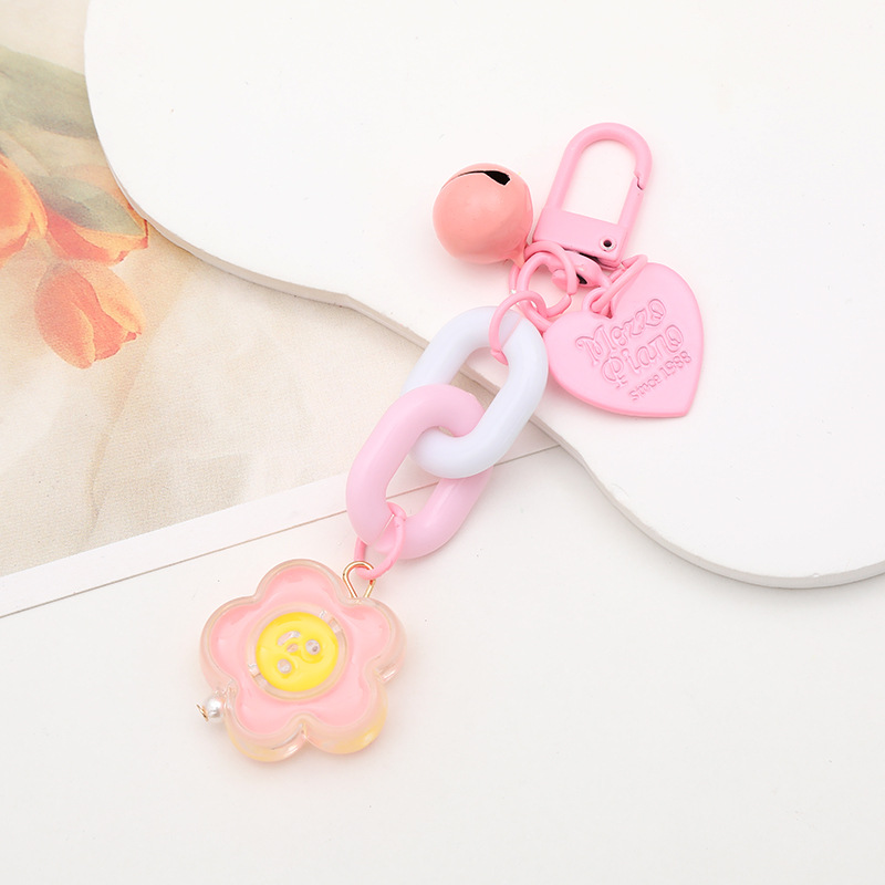 Cartoon Style Cute Sweet Candy Flower Duck Arylic Bag Pendant Keychain display picture 8