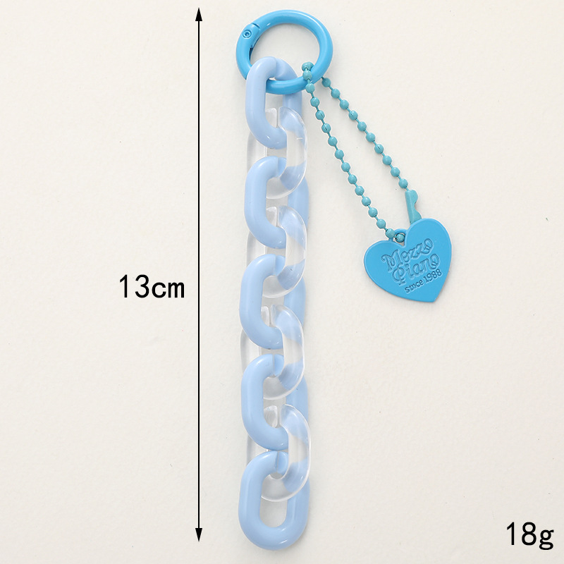 Sweet Letter Heart Shape Arylic Stoving Varnish Bag Pendant Mobile Phone Chain display picture 1