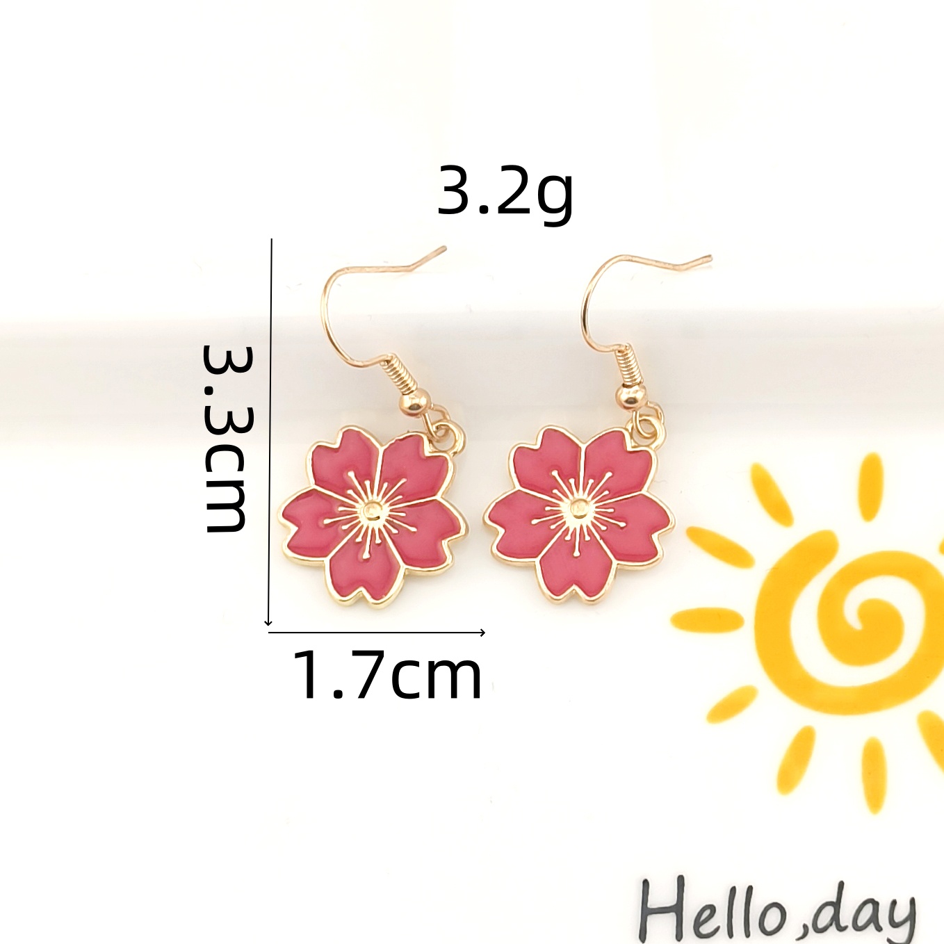 1 Pair Cute Sweet Simple Style Flower Alloy Drop Earrings display picture 4