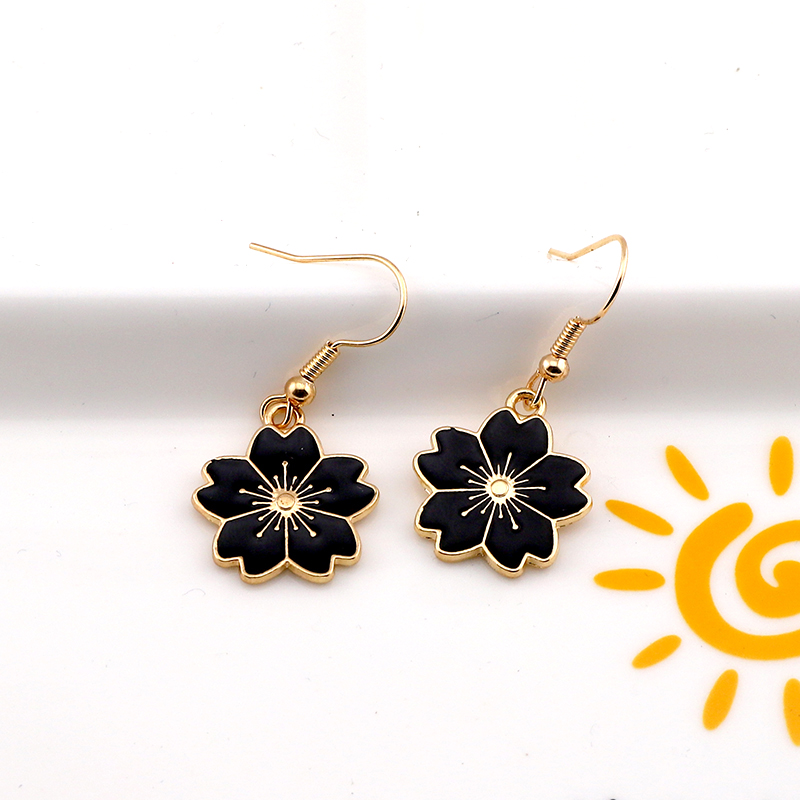 1 Pair Cute Sweet Simple Style Flower Alloy Drop Earrings display picture 5