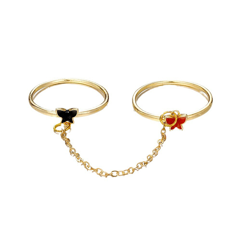 Hip-Hop Vintage Style Rock Butterfly Alloy Wholesale Rings display picture 3