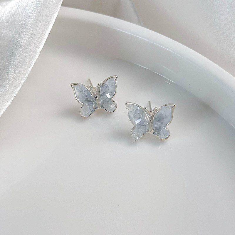 1 Pair Simple Style Classic Style Butterfly Inlay Alloy Diamond In The Debris Ear Studs display picture 10