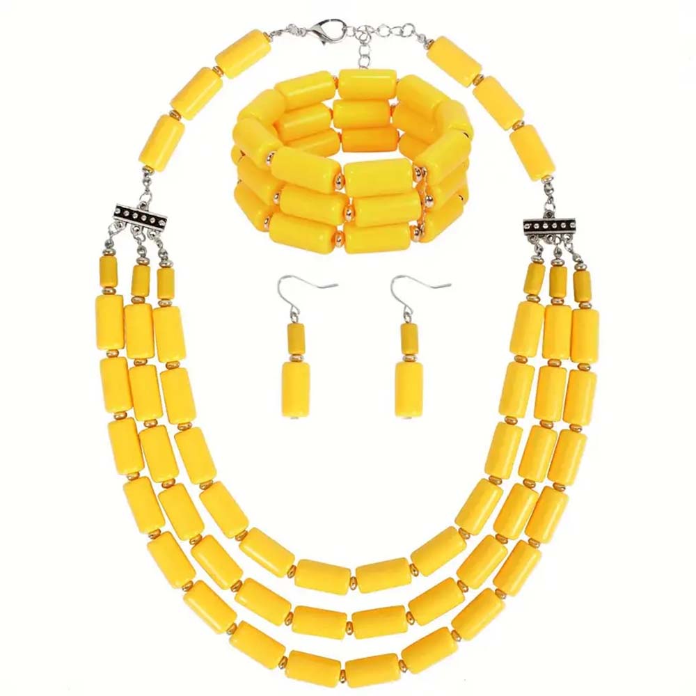 Vintage Style Ethnic Style Bohemian Round Resin Beaded Women's Jewelry Set display picture 4