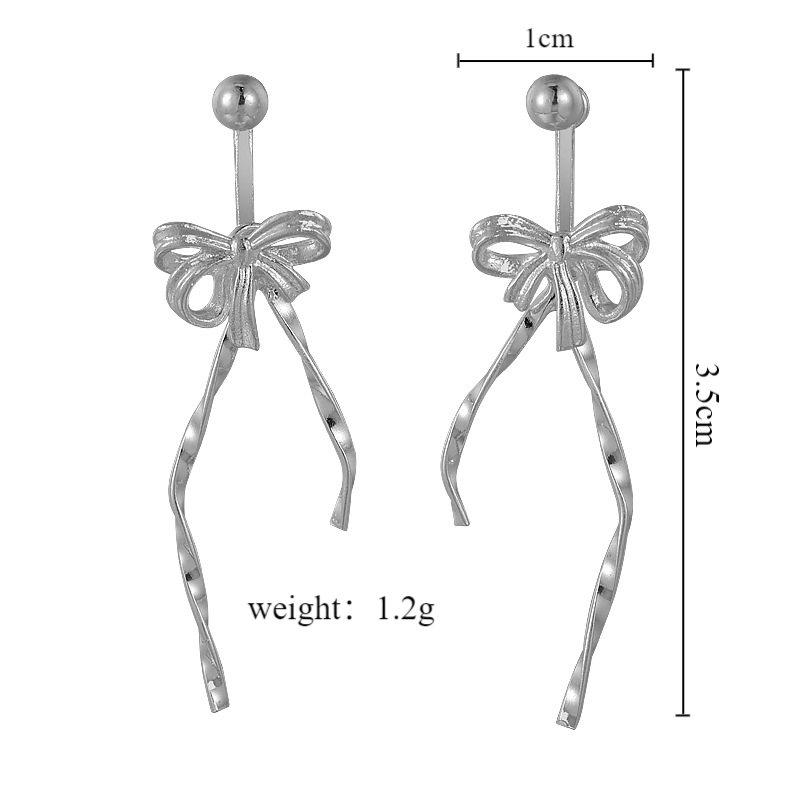 1 Paar Elegant Bogenknoten Kupfer Tropfenohrringe display picture 1