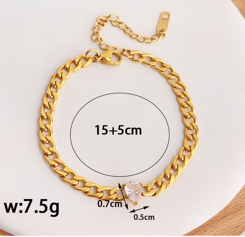 Stainless Steel Titanium Steel 18K Gold Plated Simple Style Plating Hollow Out Solid Color Bracelets display picture 4