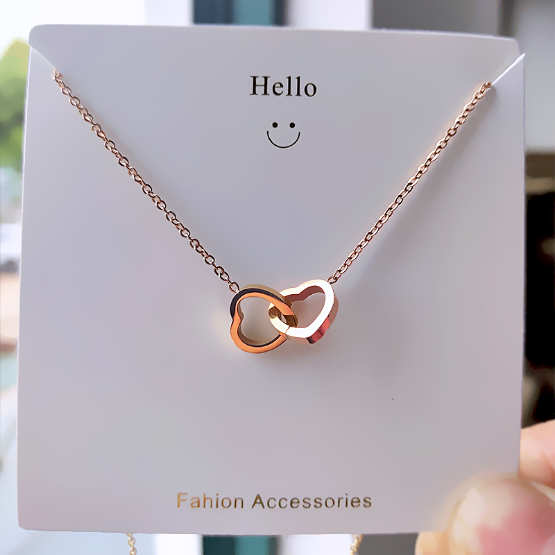 304 Stainless Steel IG Style Simple Style Plating Inlay Four Leaf Clover Round Heart Shape Shell Zircon Pendant Necklace display picture 1