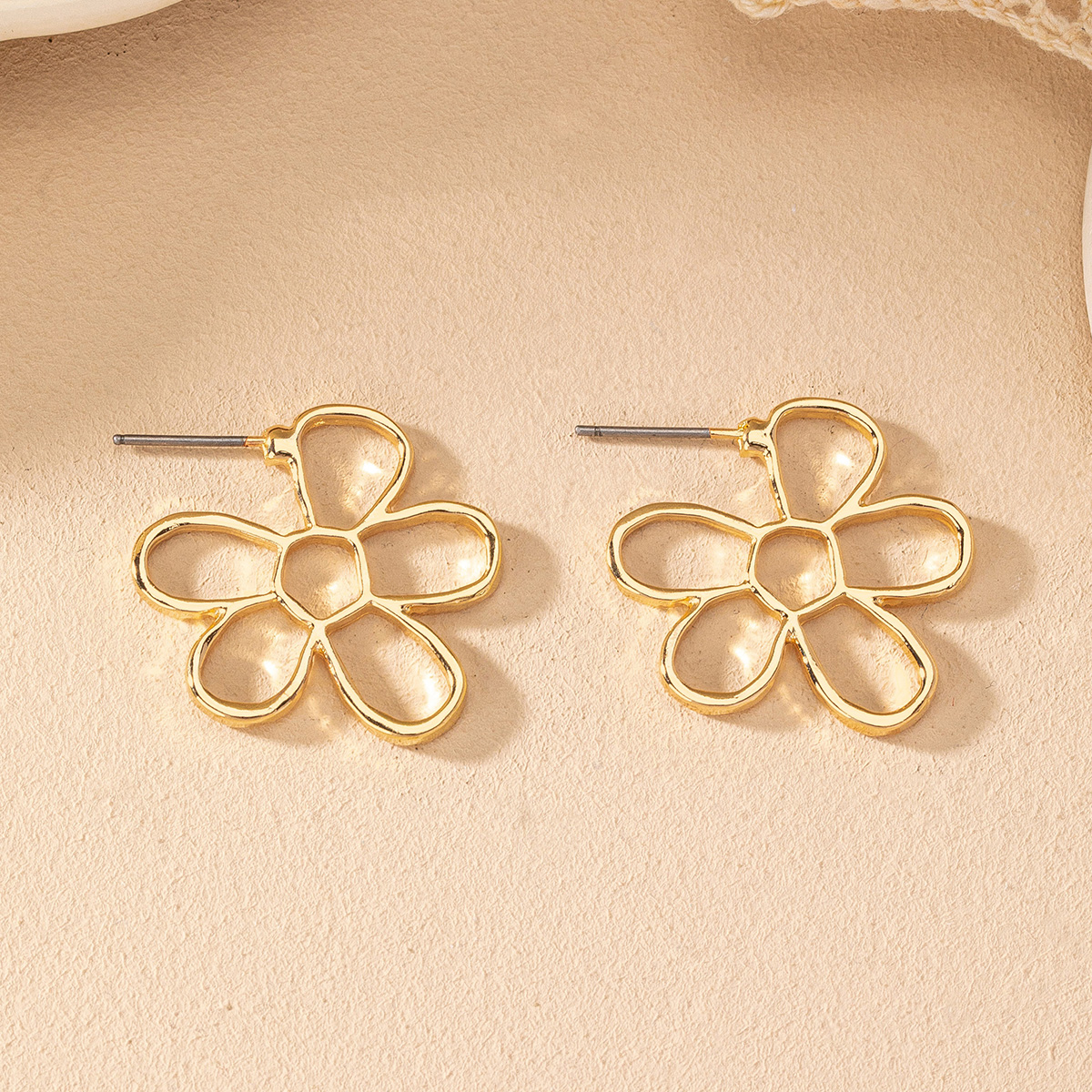 1 Pair Basic Classic Style Commute Flower Zinc Alloy Ear Studs display picture 3