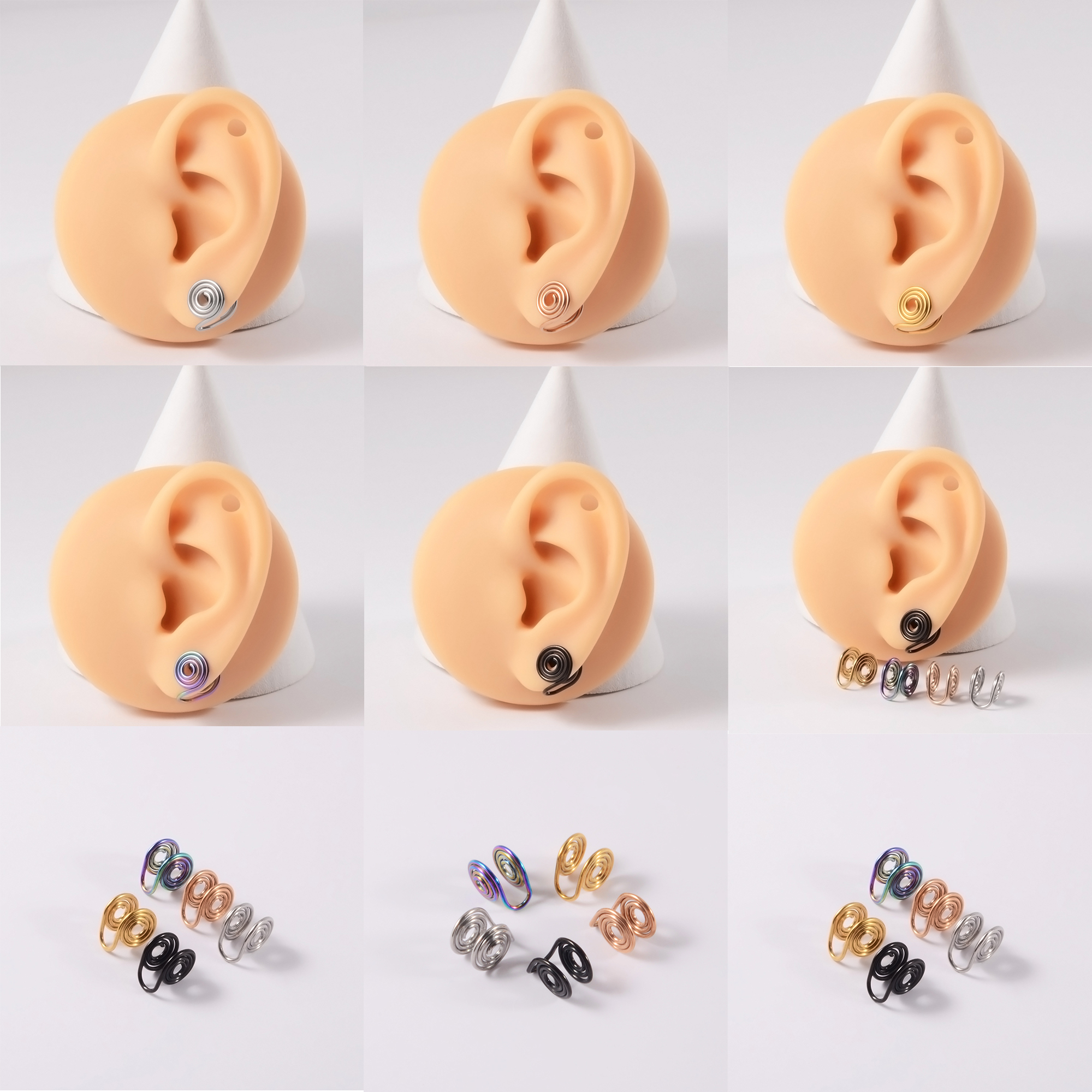 1 Piece Basic Simple Style Classic Style Irregular 304 Stainless Steel 18K Gold Plated Ear Cuffs display picture 1