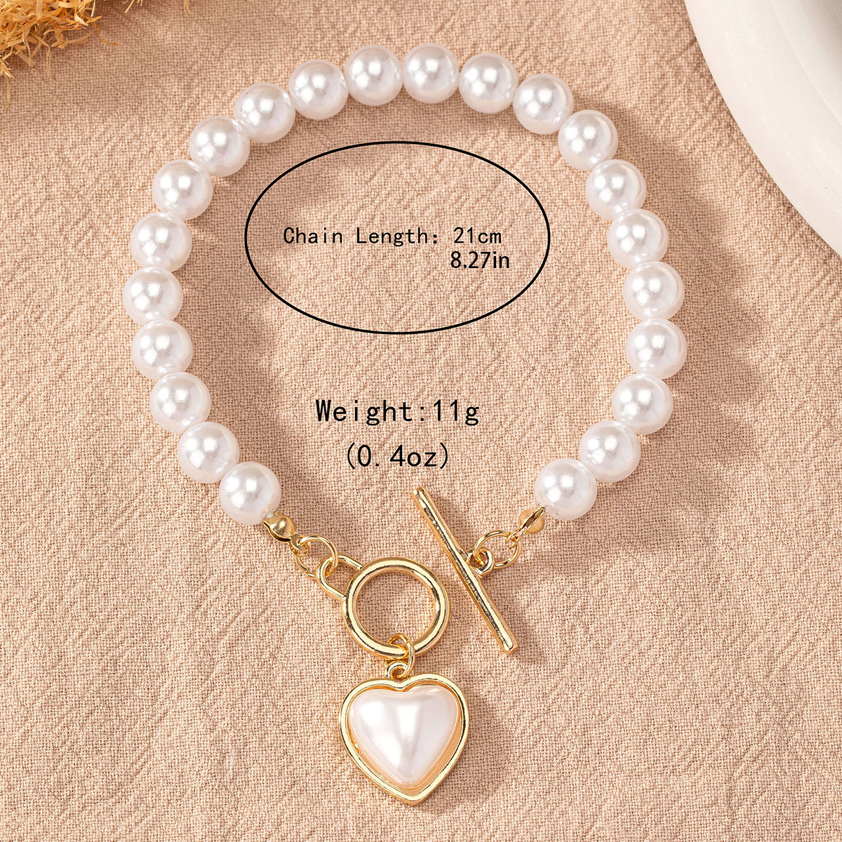 Elegant Lady Modern Style Heart Shape Alloy Plastic Women's Bracelets display picture 1