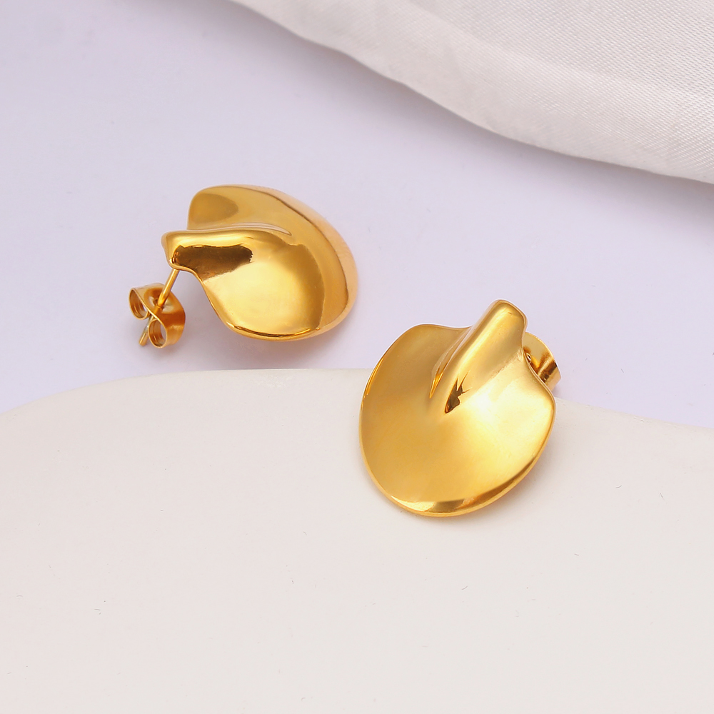 1 Pair IG Style Modern Style Classic Style Geometric Solid Color 304 Stainless Steel None 18K Gold Plated Drop Earrings display picture 4