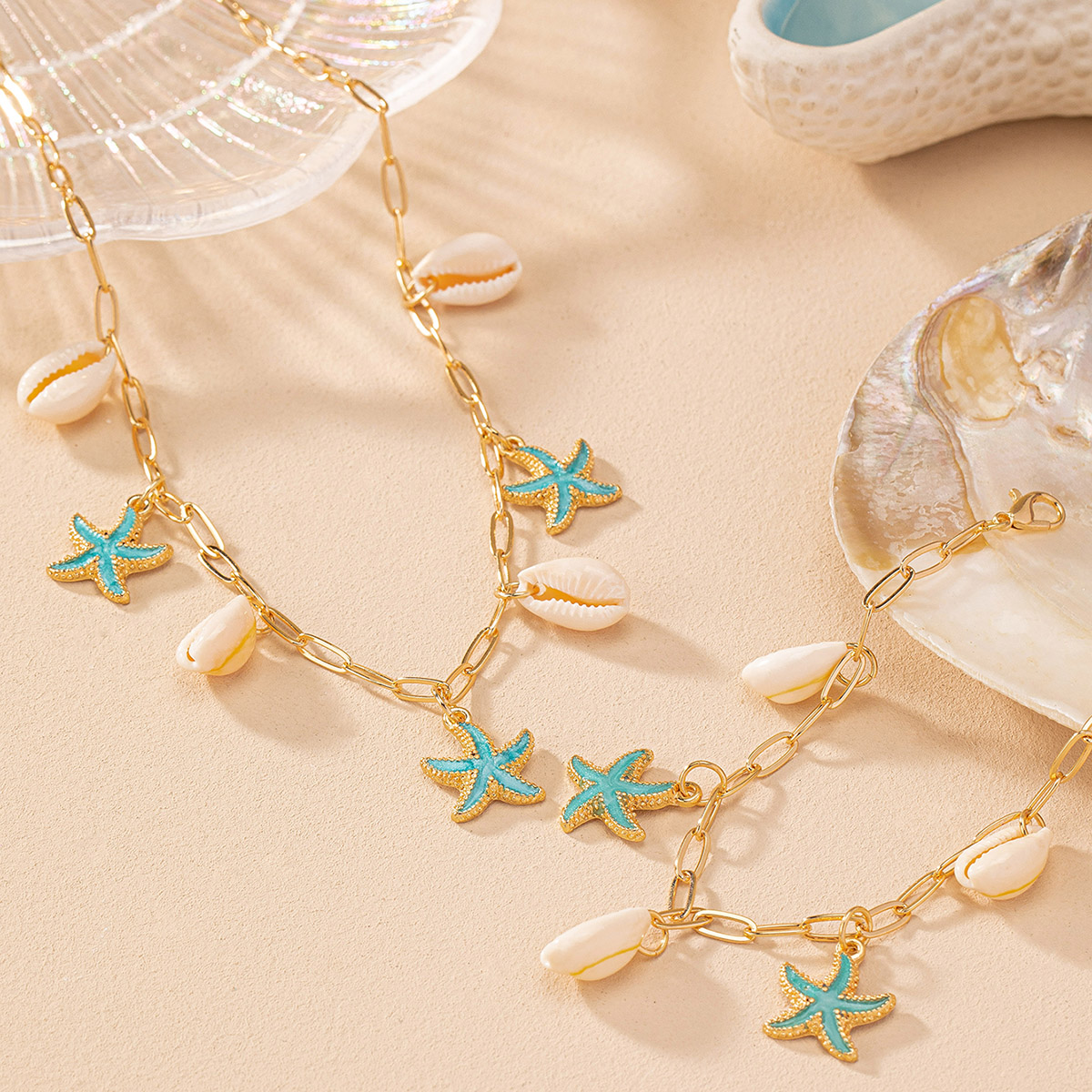 IG Style Vacation Modern Style Starfish Shell Alloy Shell Women's Bracelets Necklace display picture 3