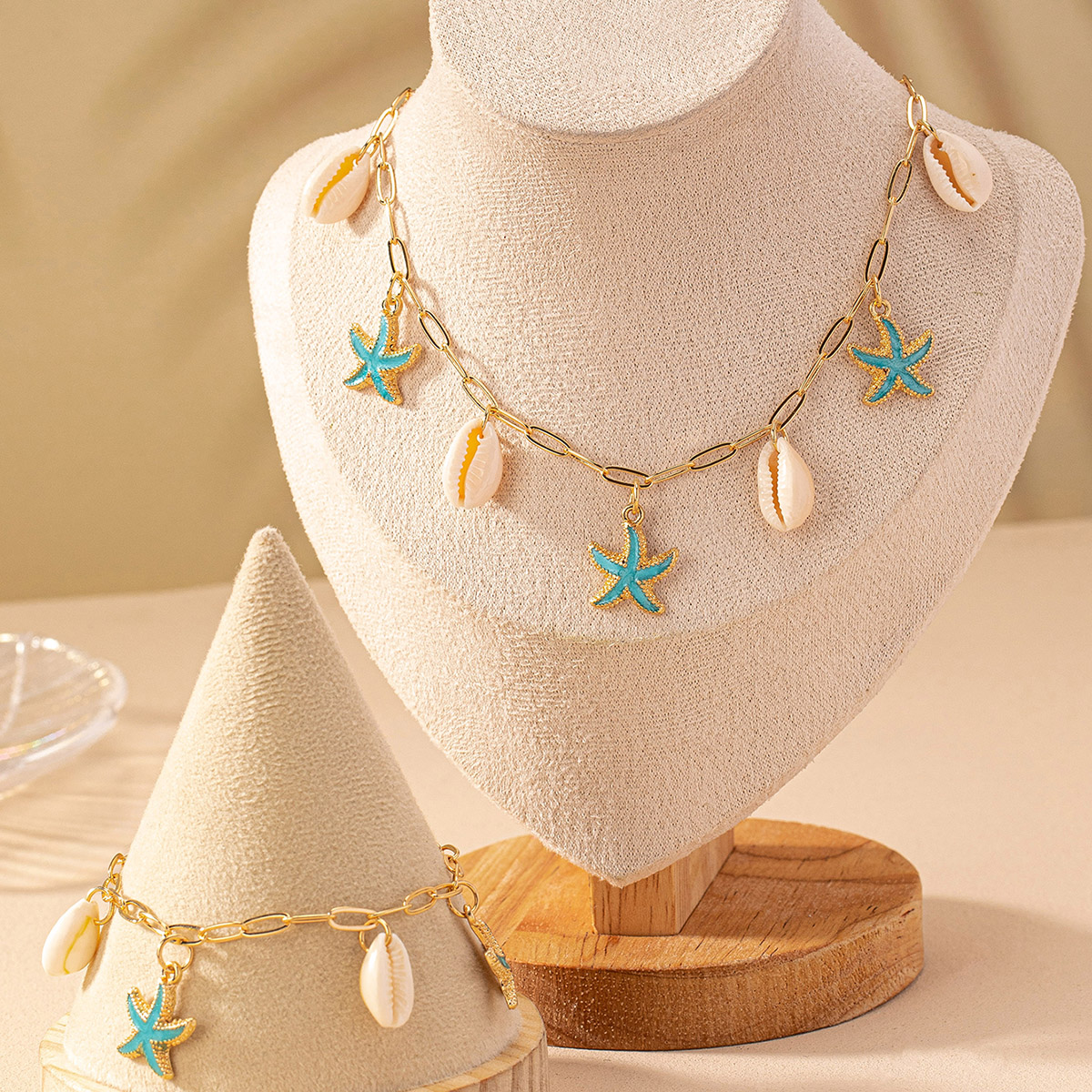 IG Style Vacation Modern Style Starfish Shell Alloy Shell Women's Bracelets Necklace display picture 5