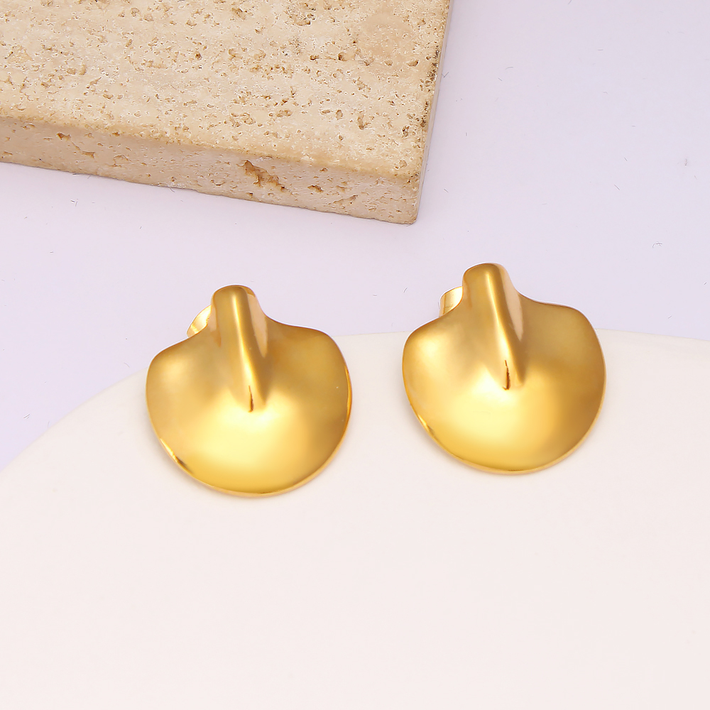 1 Pair IG Style Modern Style Classic Style Geometric Solid Color 304 Stainless Steel None 18K Gold Plated Drop Earrings display picture 7