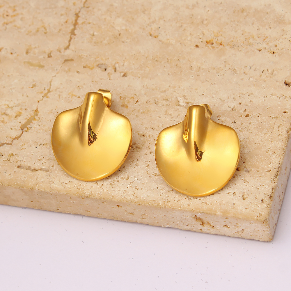 1 Pair IG Style Modern Style Classic Style Geometric Solid Color 304 Stainless Steel None 18K Gold Plated Drop Earrings display picture 9