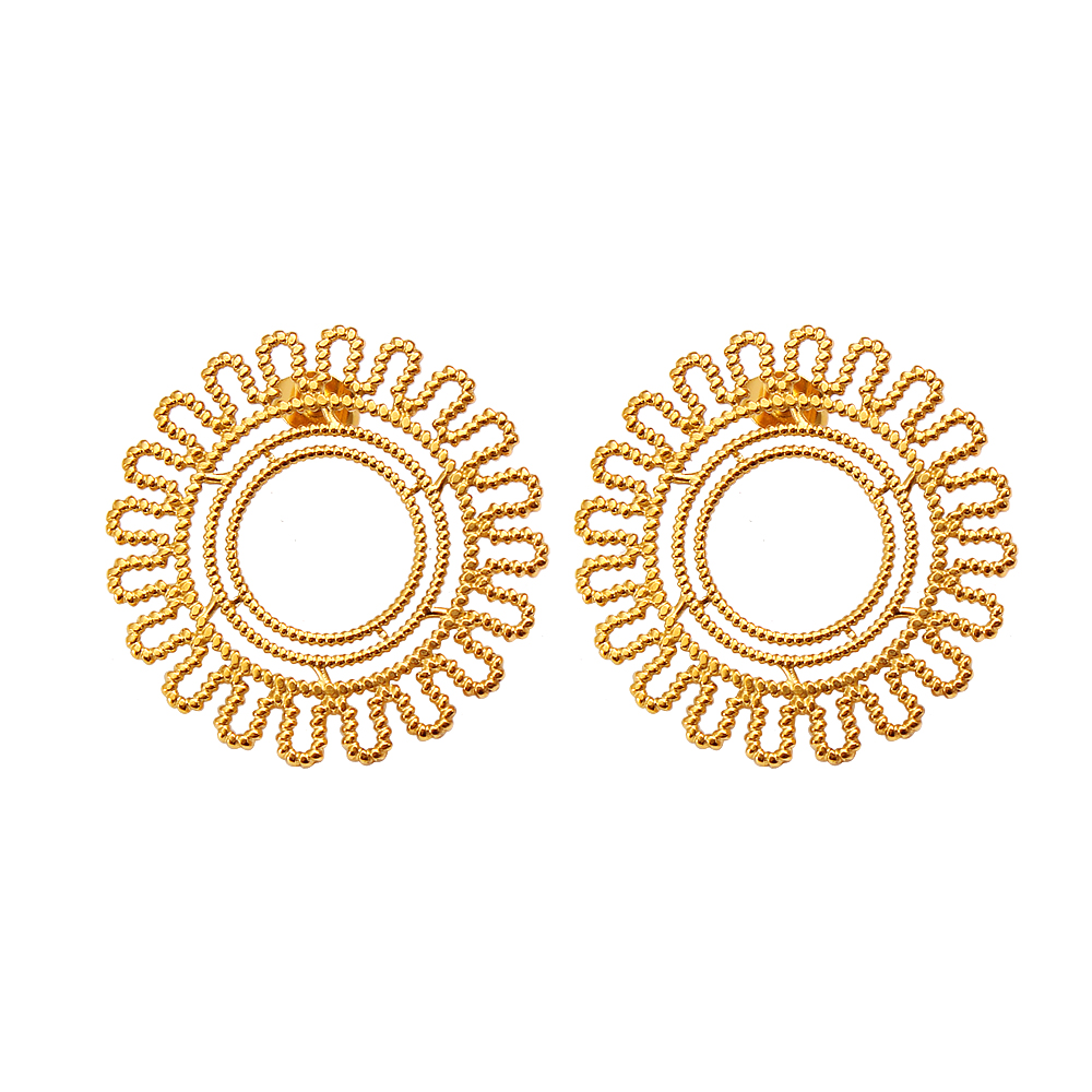 1 Pair Basic Modern Style Classic Style Sun 304 Stainless Steel None 18K Gold Plated Ear Studs display picture 16