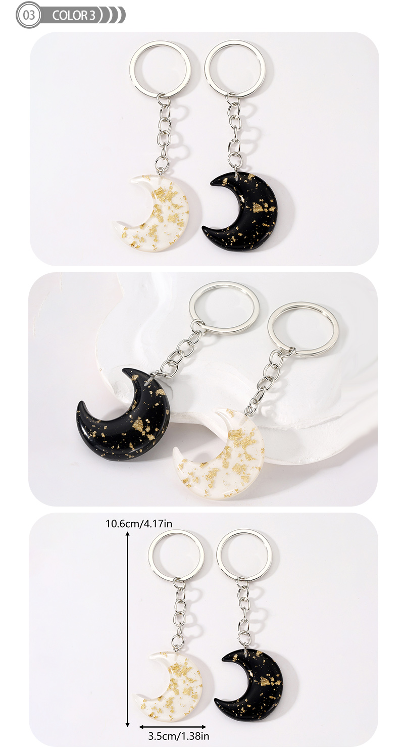 Simple Style Color Block Resin Star Resin Keychain display picture 3