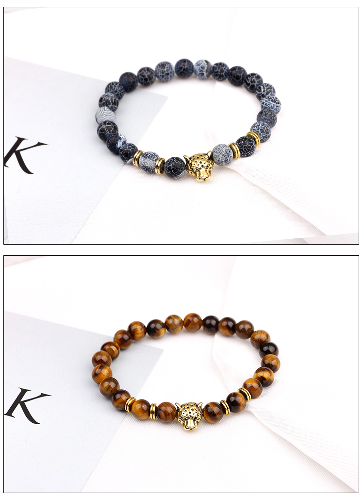 Casual Vintage Style Simple Style Animal Alloy Natural Stone Men's Bracelets display picture 1