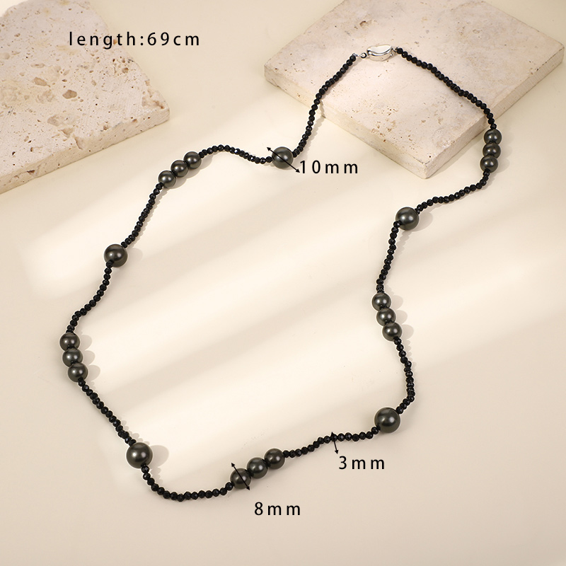 Wholesale Jewelry Simple Style Classic Style Solid Color Glass Necklace display picture 4