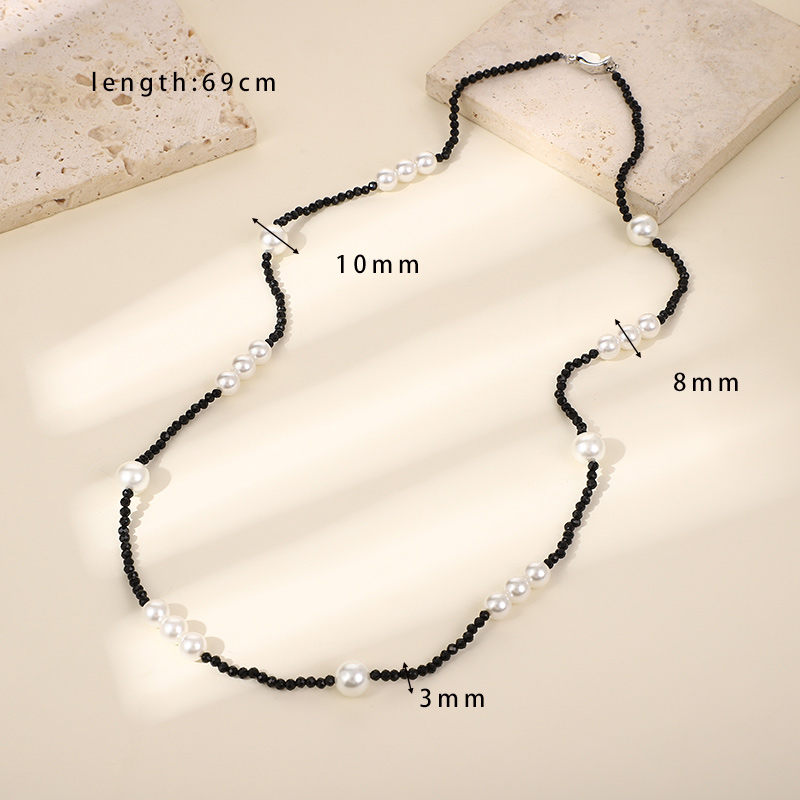 Wholesale Jewelry Simple Style Classic Style Solid Color Glass Necklace display picture 2