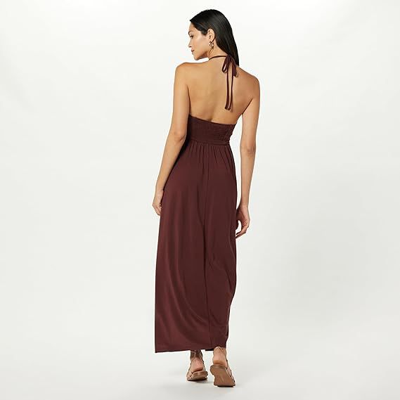 Women's Strap Dress Sexy V Neck Ruched Sleeveless Solid Color Maxi Long Dress Banquet Beach Bar display picture 14