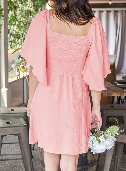 Women's Regular Dress Sexy V Neck Bowknot Short Sleeve Solid Color Above Knee Daily Date display picture 35