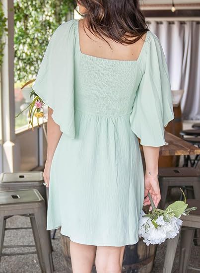 Women's Regular Dress Sexy V Neck Bowknot Short Sleeve Solid Color Above Knee Daily Date display picture 46