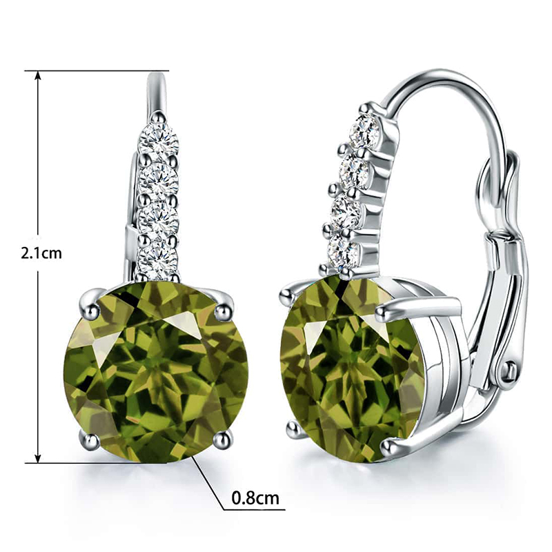 1 Paar Elegant Einfacher Stil Glänzend Runden Inlay Kupfer Zirkon Vergoldet Ohrringe display picture 3