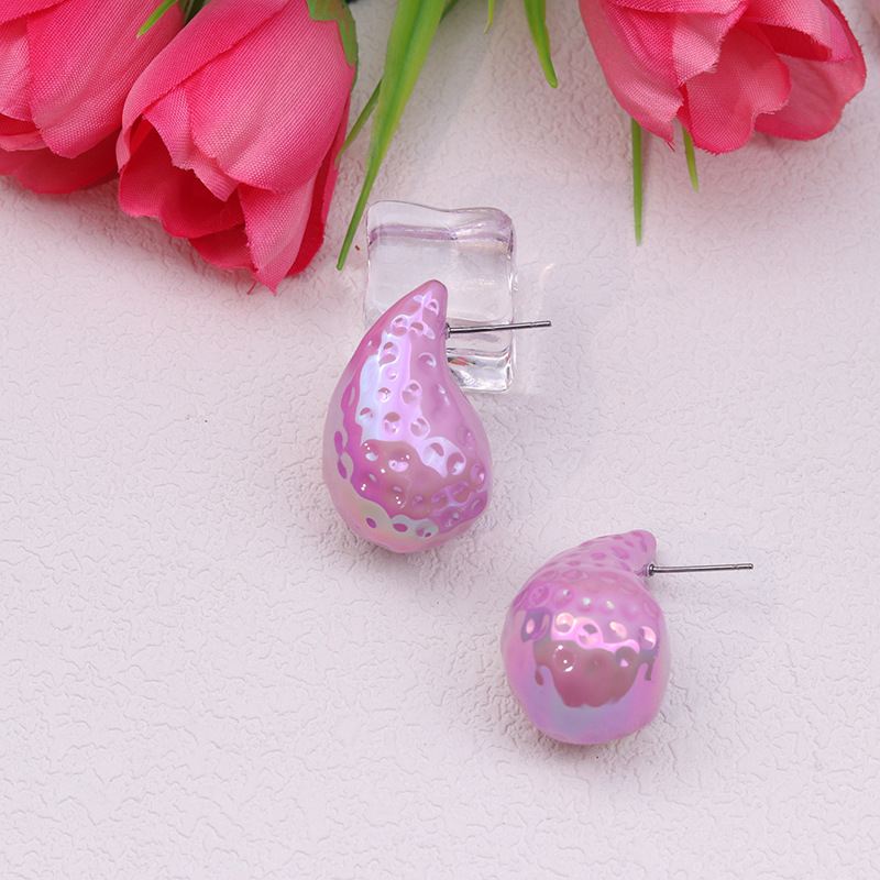 1 Pair IG Style Simple Style Water Droplets Arylic Ear Studs display picture 10