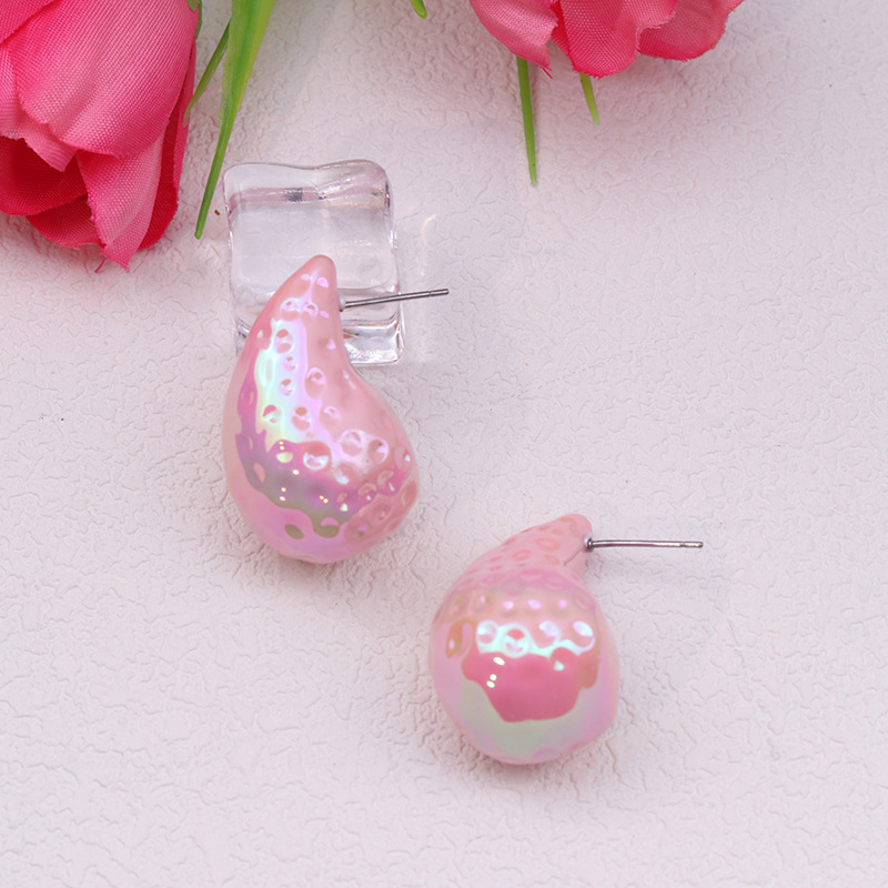 1 Pair IG Style Simple Style Water Droplets Arylic Ear Studs display picture 5