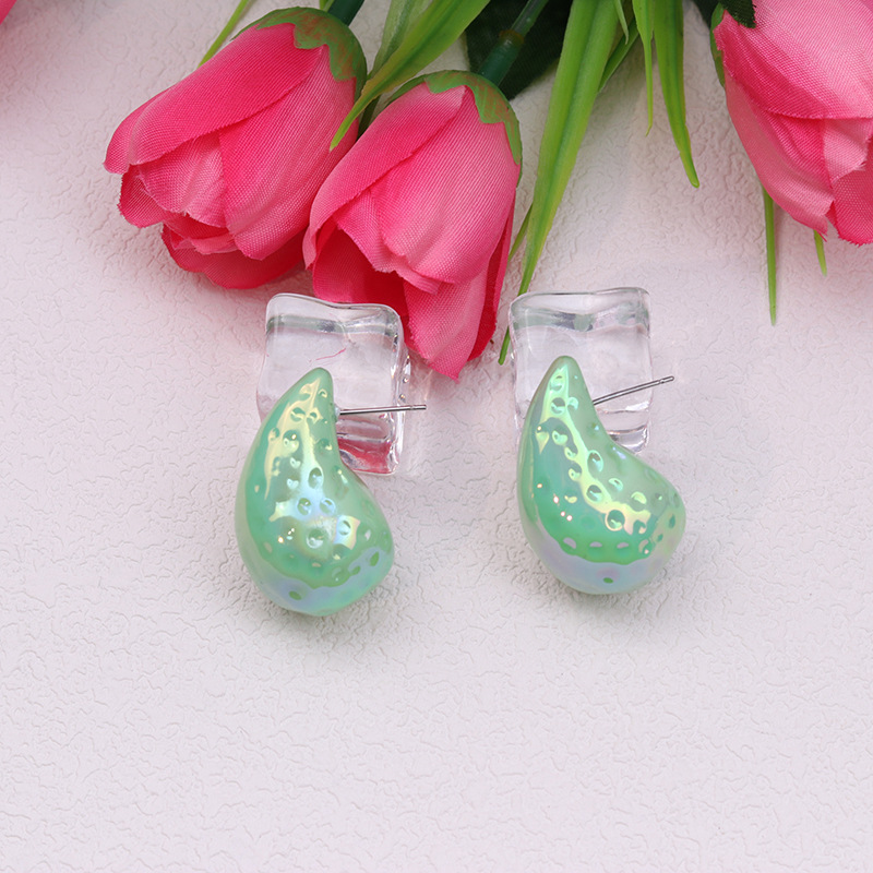 1 Pair IG Style Simple Style Water Droplets Arylic Ear Studs display picture 11