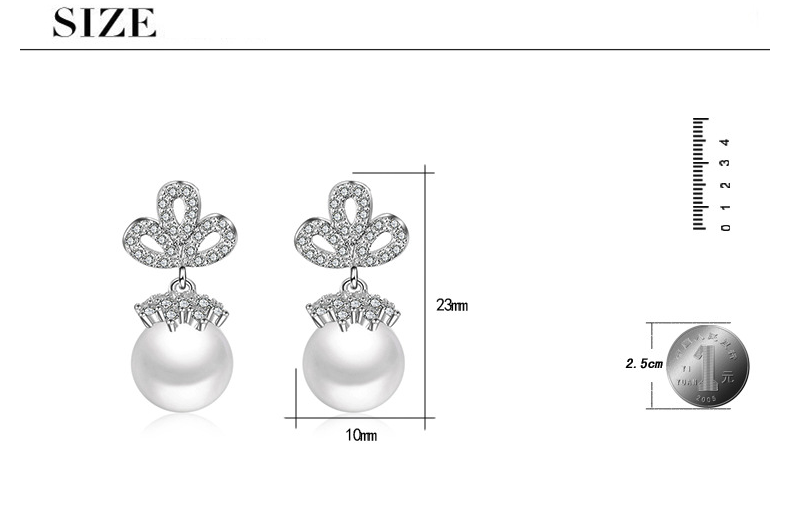 1 Par Básico Estilo Moderno Estilo Clásico Geométrico Embutido Cobre Perla De Imitación Circón Pendientes De Gota display picture 15